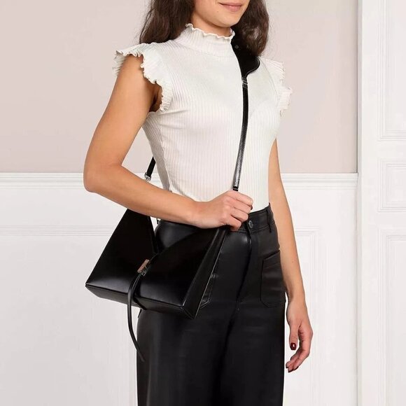 Givenchy Small Cut Out Bag in Black Leather Unisex Shoulder Handbag Purse - Picture 15 of 16